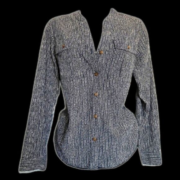 LL Bean Organic Cotton Button Down Blouse Small - Picture 1 of 6